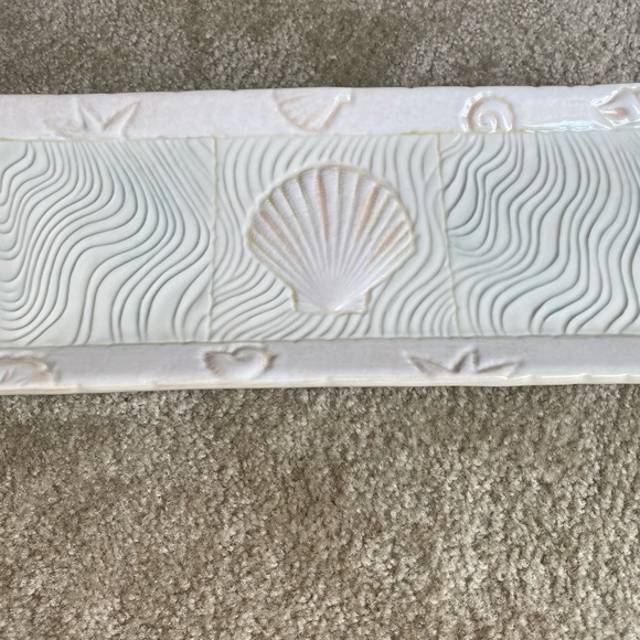 Ocean Shell Rectangular Cheese Fruit Plate Platter - Picture 4 of 10